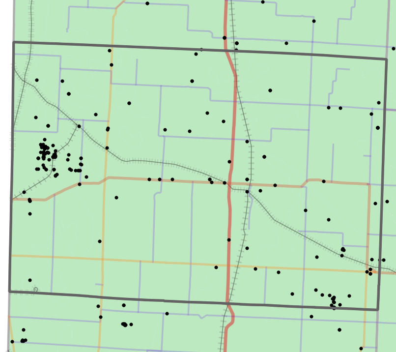Geology locality map for Barton County, Missouri