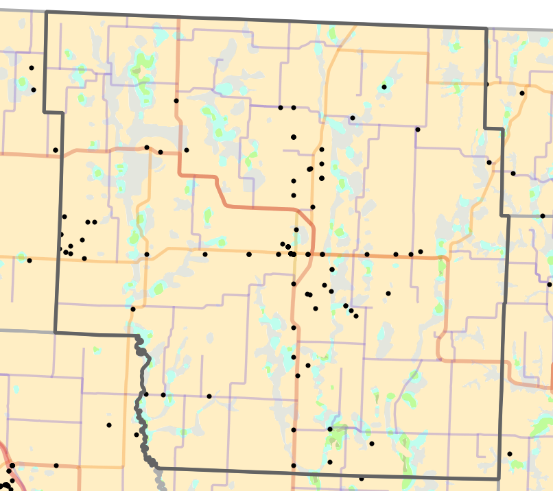 Historical vegetation map for Nodaway County, Missouri