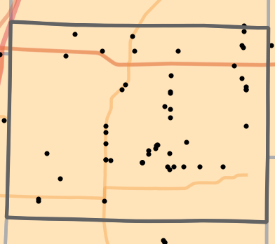Level I Ecoregion locality map for Caldwell County, Missouri