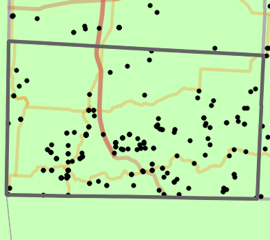 Level I Ecoregion locality map for McDonald County, Missouri