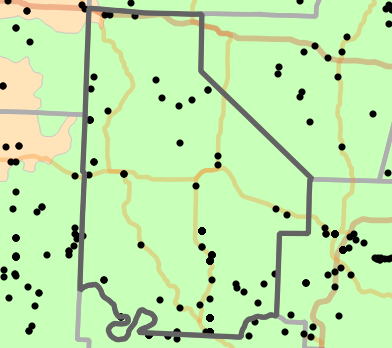 Level I Ecoregion locality map for Morgan County, Missouri