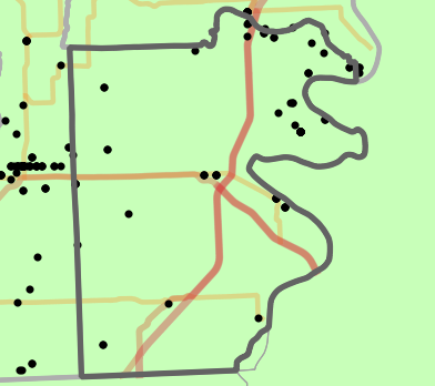 Level I Ecoregion locality map for Pemiscot County, Missouri