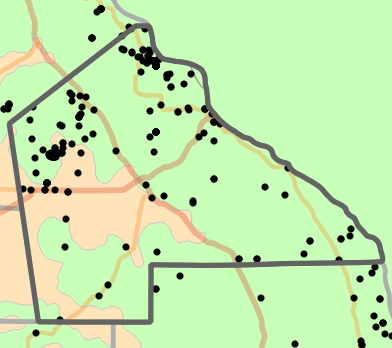 Level I Ecoregion locality map for Pike County, Missouri