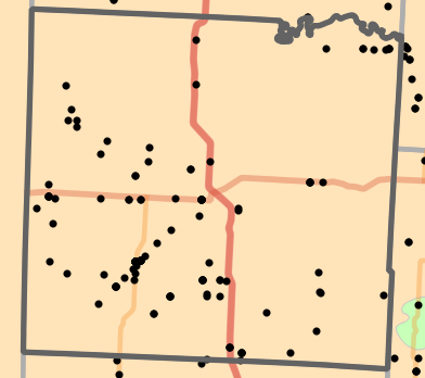 Level I Ecoregion locality map for Vernon County, Missouri
