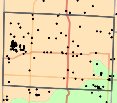 Level II Ecoregion locality map for Barton County, Missouri