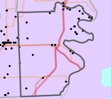 Level II Ecoregion locality map for Pemiscot County, Missouri