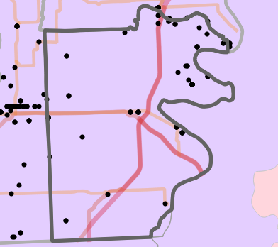 Level III Ecoregion locality map for Pemiscot County, Missouri