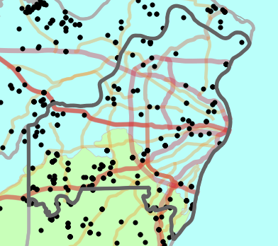 Level III Ecoregion locality map for Saint Louis County, Missouri