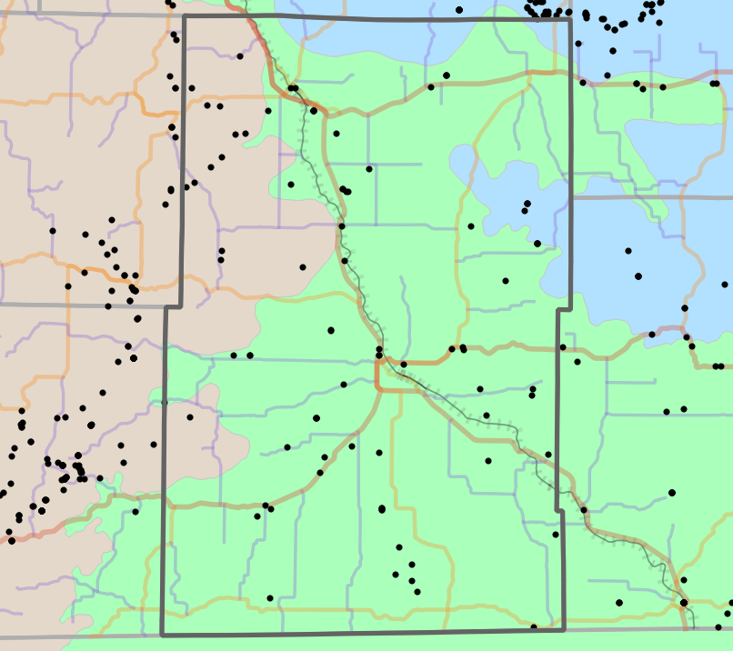 Level IV Ecoregion locality map for Howell County, Missouri