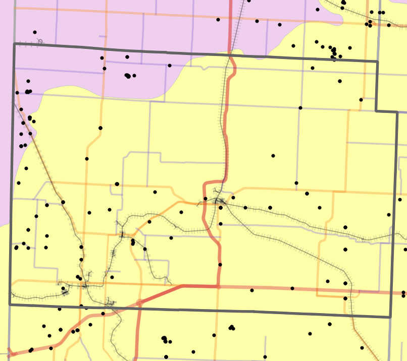 Level IV Ecoregion locality map for Jasper County, Missouri