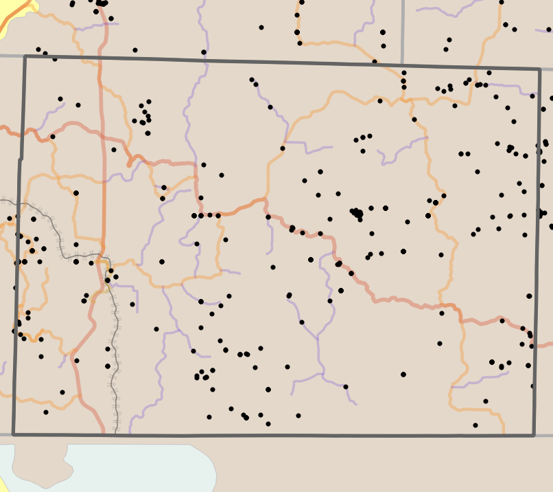 Level IV Ecoregion locality map for Taney County, Missouri