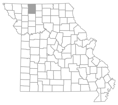 Locator map for Harrison County, Missouri