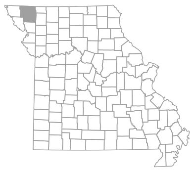 Locator map for Nodaway County, Missouri