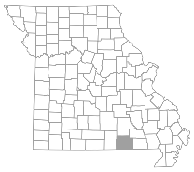 Locator map for Oregon County, Missouri