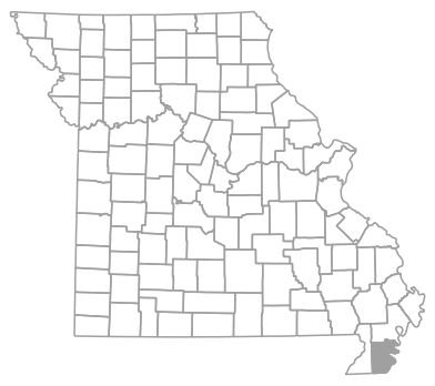 Locator map for Pemiscot County, Missouri