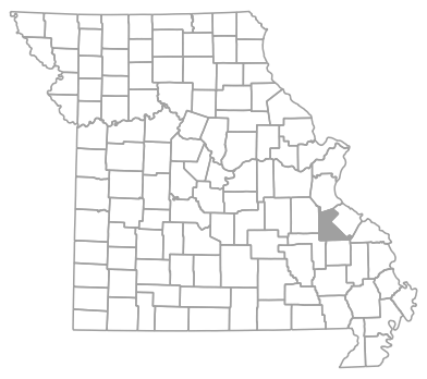 Locator map for Saint Francois County, Missouri