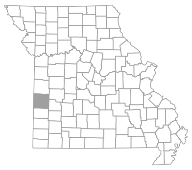 Locator map for Vernon County, Missouri