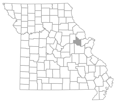 Locator map for Warren County, Missouri
