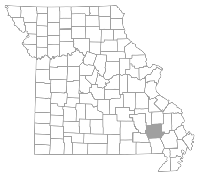 Locator map for Wayne County, Missouri