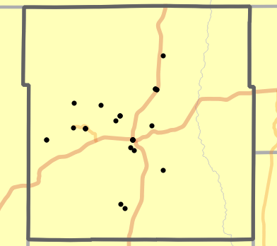 Major watersheds locality map for Mercer County, Missouri