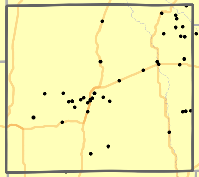 Major watersheds locality map for Sullivan County, Missouri