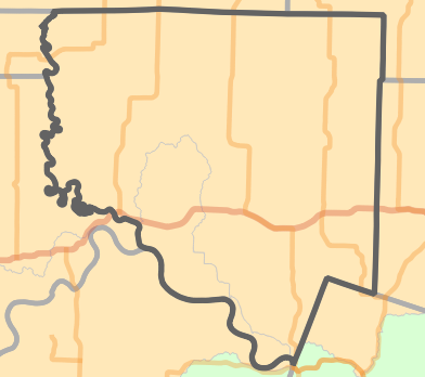 Ecological drainage unit locality map for Chariton County, Missouri