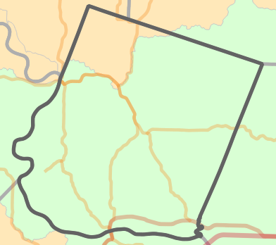 Ecological drainage unit locality map for Howard County, Missouri