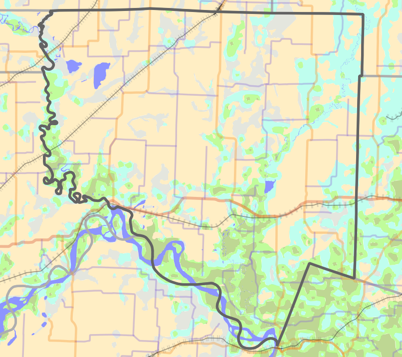 Historical vegetation map for Chariton County, Missouri