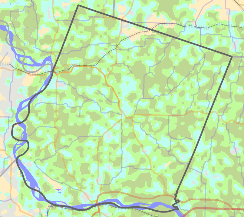 Historical vegetation map for Howard County, Missouri