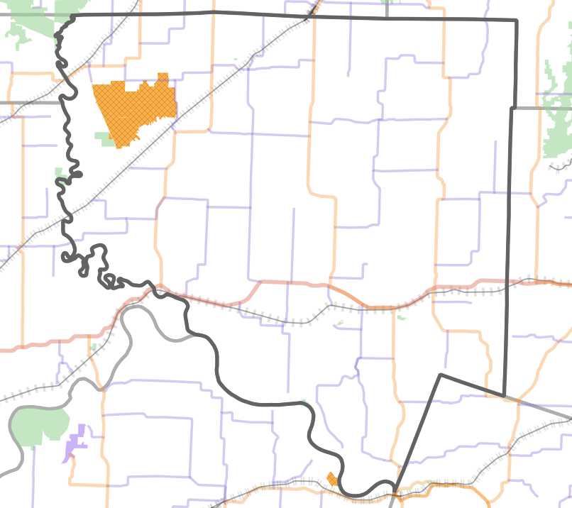 Landmark locality map for Chariton County, Missouri