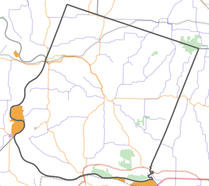 Landmark locality map for Howard County, Missouri