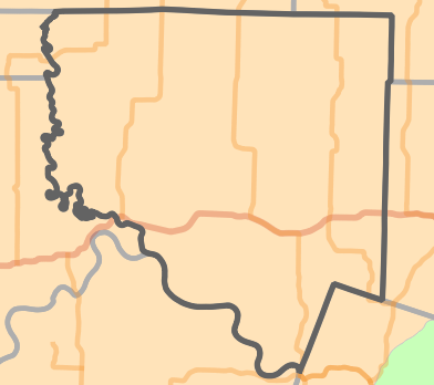 Level I Ecoregion locality map for Chariton County, Missouri