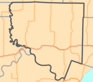Level II Ecoregion locality map for Chariton County, Missouri