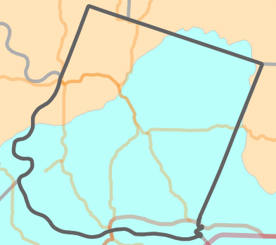 Level II Ecoregion locality map for Howard County, Missouri