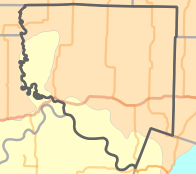 Level III Ecoregion locality map for Chariton County, Missouri