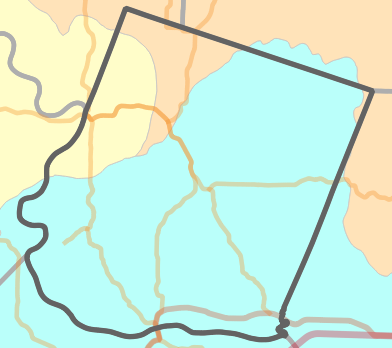 Level III Ecoregion locality map for Howard County, Missouri