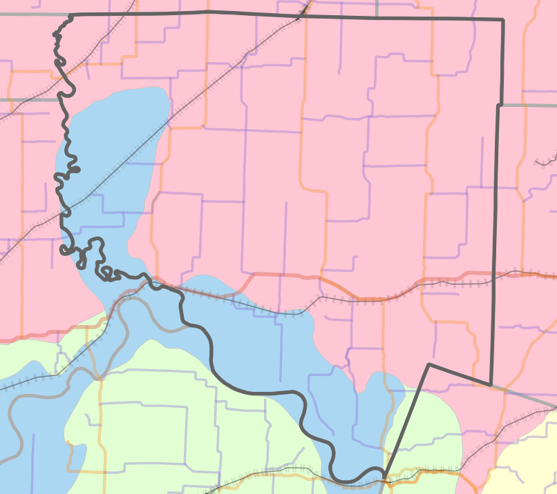 Level IV Ecoregion locality map for Chariton County, Missouri