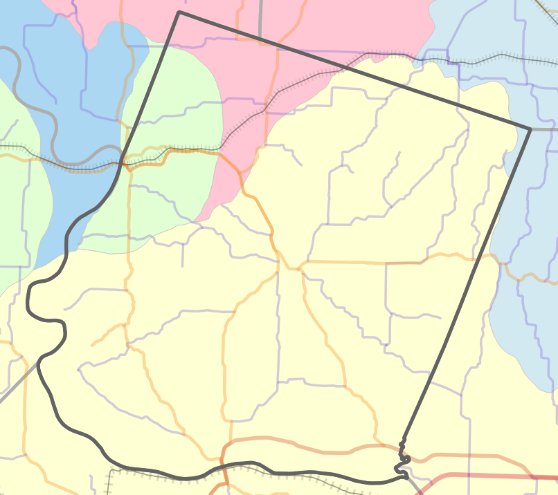 Level IV Ecoregion locality map for Howard County, Missouri