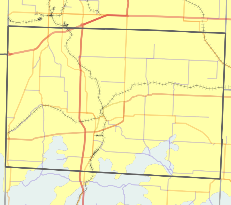 Level IV Ecoregion locality map for Newton County, Missouri
