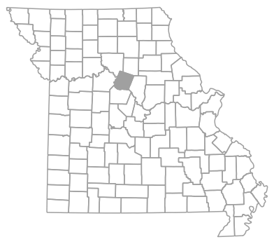 Locator map for Howard County, Missouri