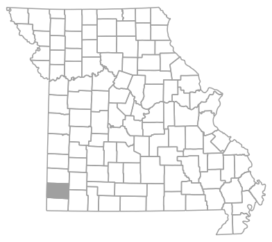 Locator map for Newton County, Missouri