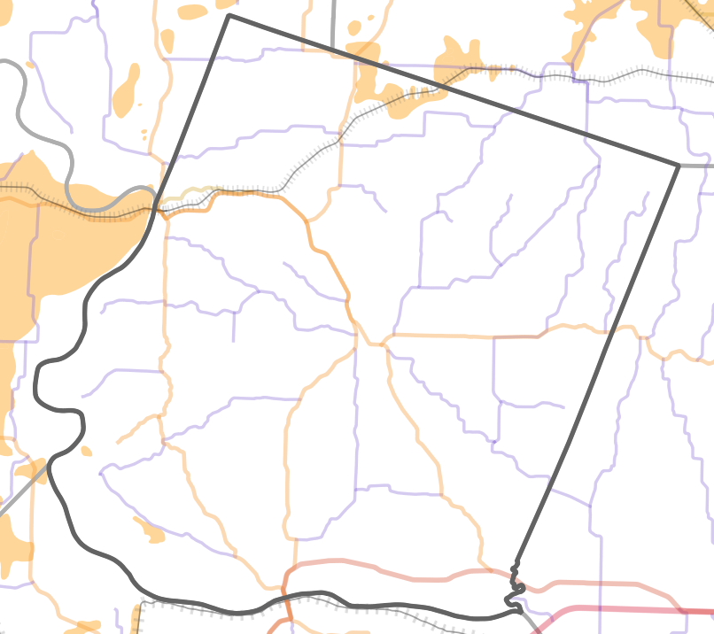 Presettlement prairie locality map for Howard County, Missouri