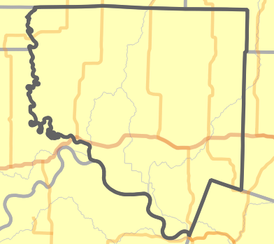 Major watersheds locality map for Chariton County, Missouri