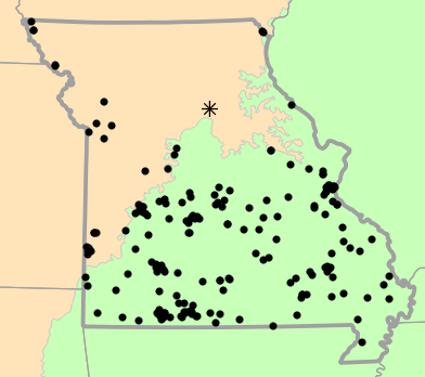 Level I Ecoregions map for Aspidoscelis sexlineatus (Prairie Racerunner)