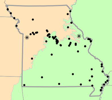 Level I Ecoregions map for Graptemys pseudogeographica (False Map Turtle)