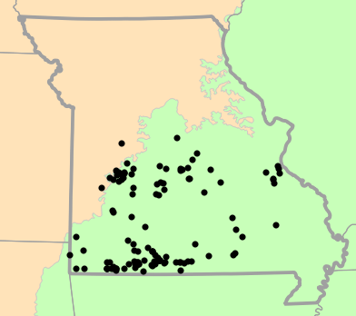 Level I Ecoregions map for Virginia striatula (Rough Earthsnake)