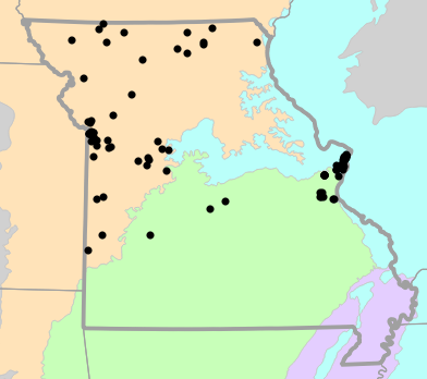 Level II Ecoregions map for Tropidoclonion lineatum (Lined Snake)