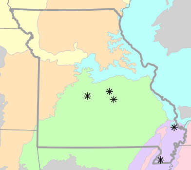 Level III Ecoregions map for Cemophora coccinea (Northern Scarletsnake)