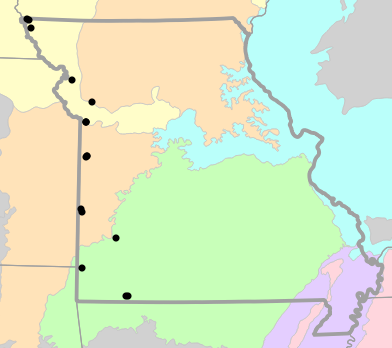 Level III Ecoregions map for Plestiodon obsoletus (Great Plains Skink)