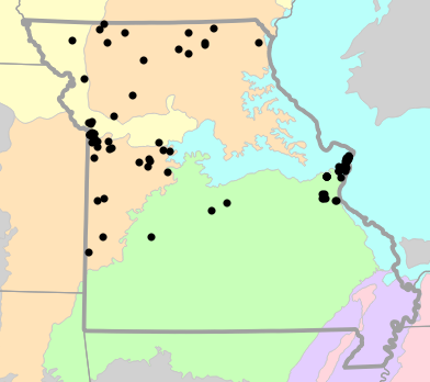 Level III Ecoregions map for Tropidoclonion lineatum (Lined Snake)